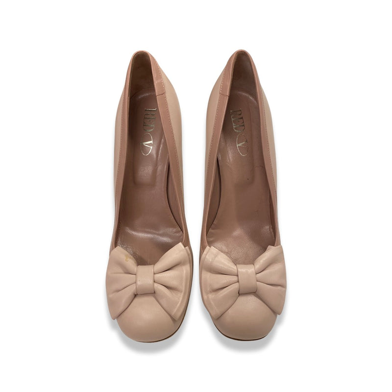 pre-loved RED VALENTINO nude pumps with a bow | Size 39