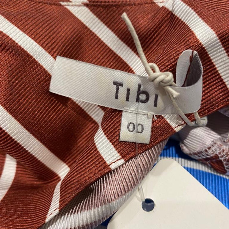 TIBI multicolour striped silk dress
