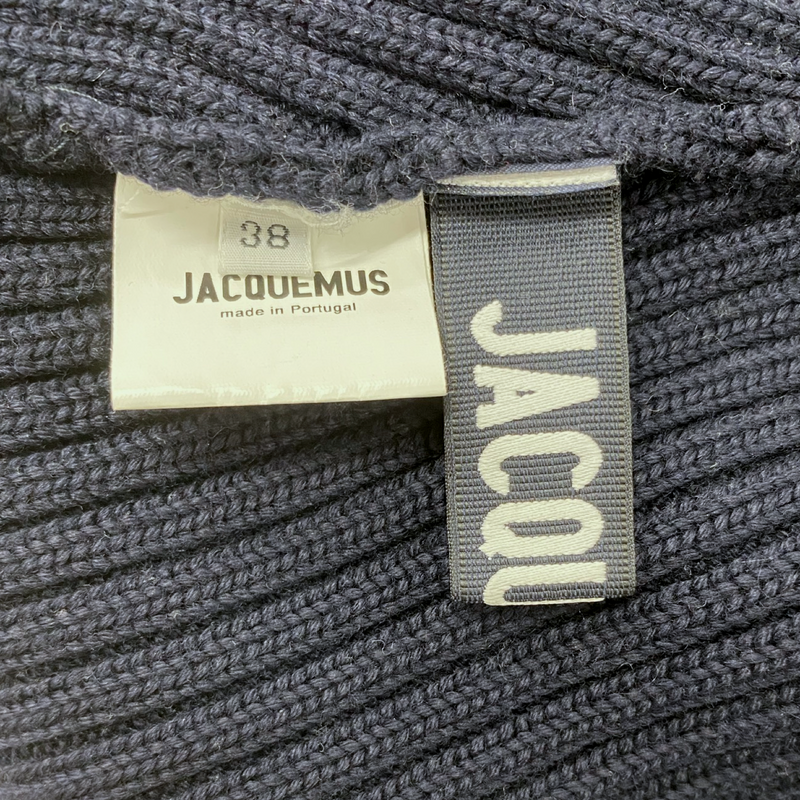 JACQUEMUS navy wool jumper
