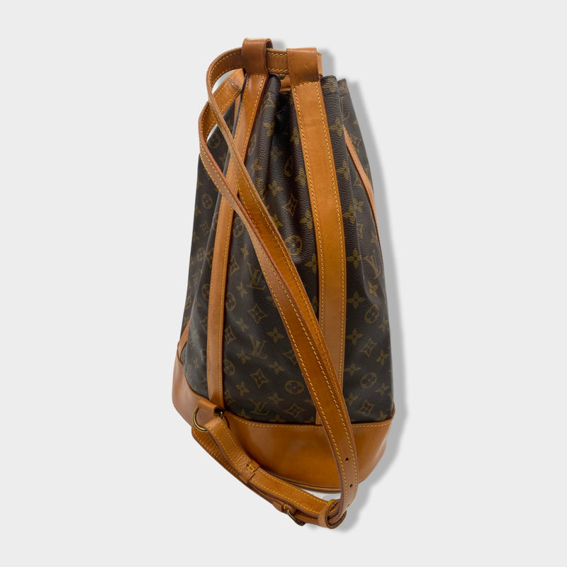 LOUIS VUITTON monogram canvas leather backpack