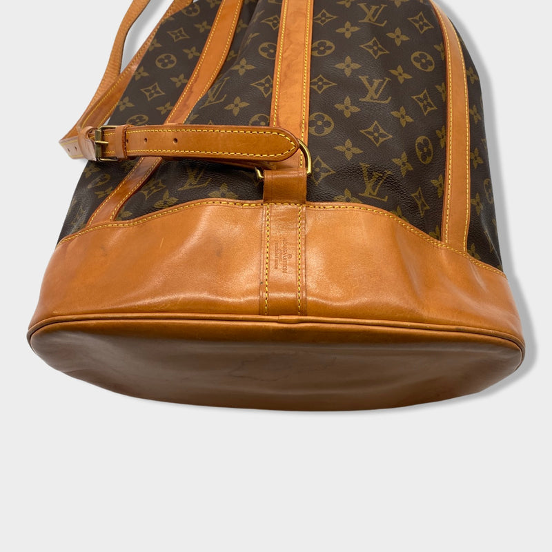 LOUIS VUITTON monogram canvas leather backpack
