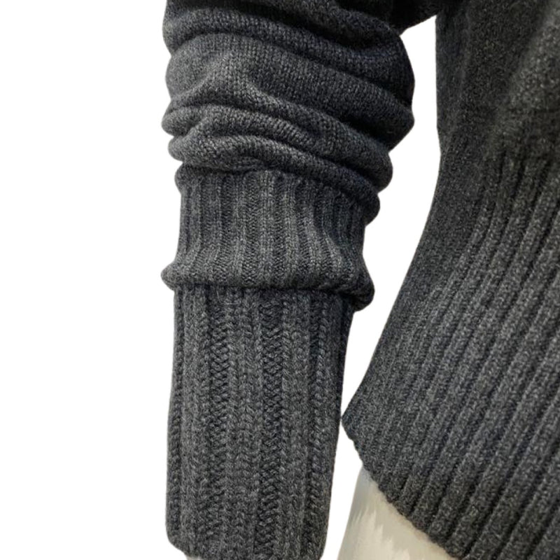Burberry grey asymmetrical cashmere sweater | Size S