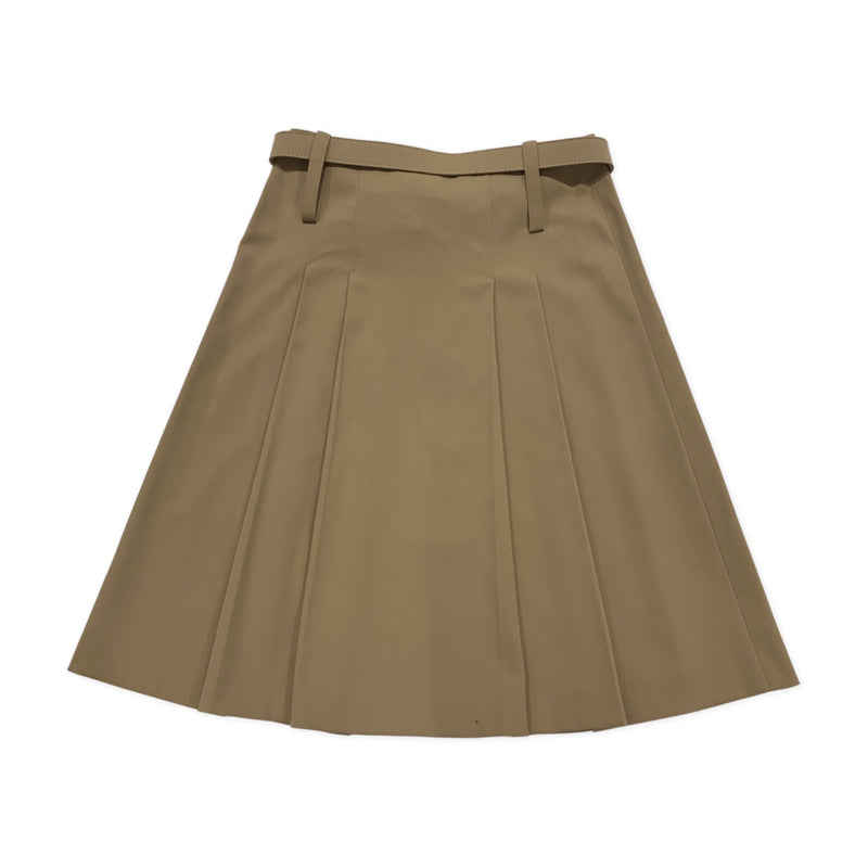 MICHAEL KORS camel belted mid-length skirt