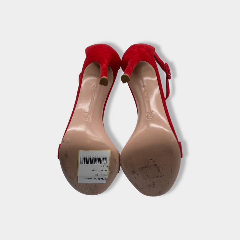 GIANVITO ROSSI red suede heels