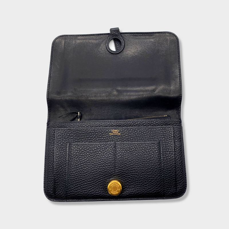 Hermés pre-worn leather wallet
