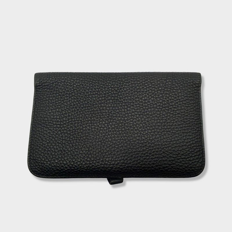 HERMÈS dogon duo black wallet