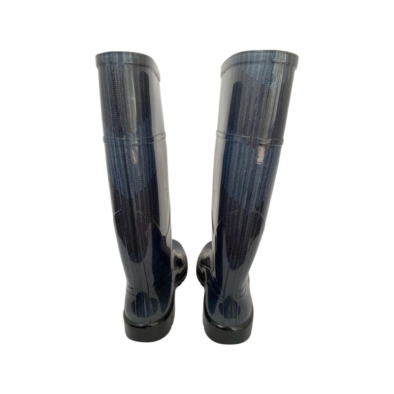 second-hand Burberry navy wellington boots | Size 36