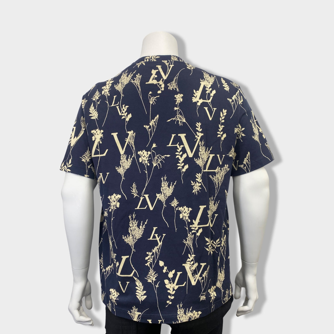 Louis Vuitton LV Printed Leaf Regular Shirt Blue Glacier. Size Xs