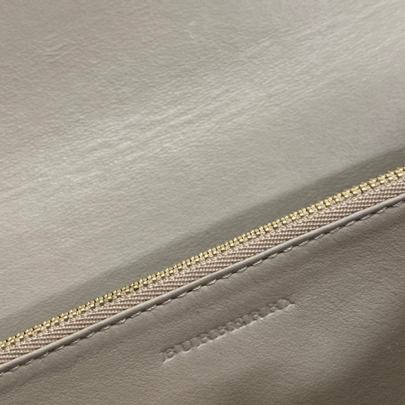 BURBERRY beige leather bag with gold hardware