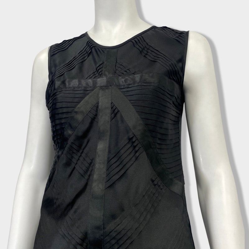 CHANEL black silk top