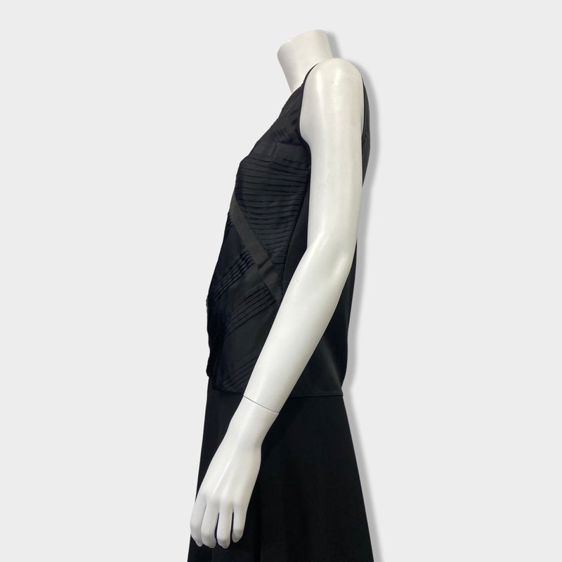 CHANEL black silk top