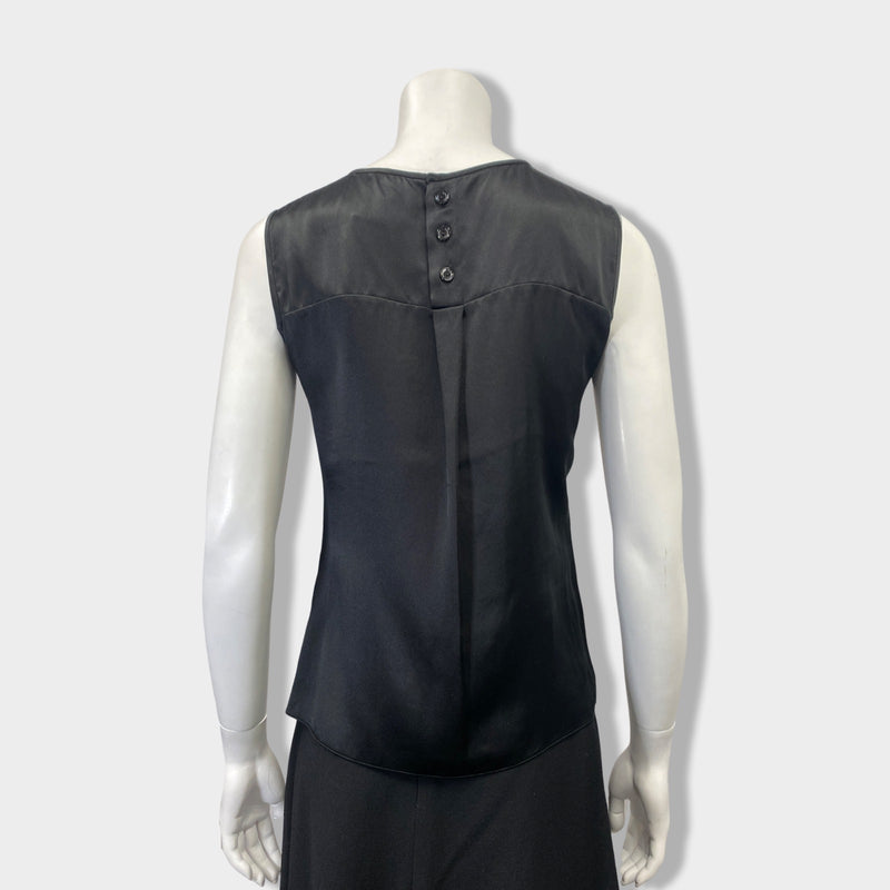 CHANEL black silk top