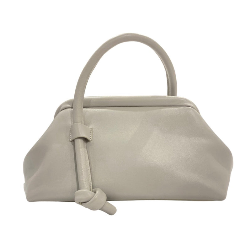 pre-loved FOLKLORE grey vegan leather handbag
