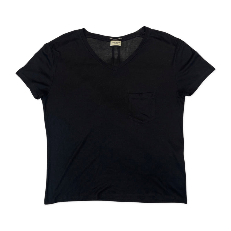 Saint Laurent black silk T-shirt 