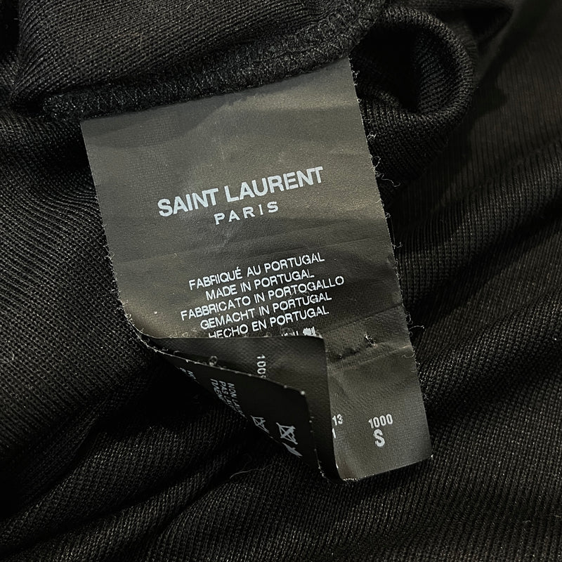Saint Laurent black silk T-shirt