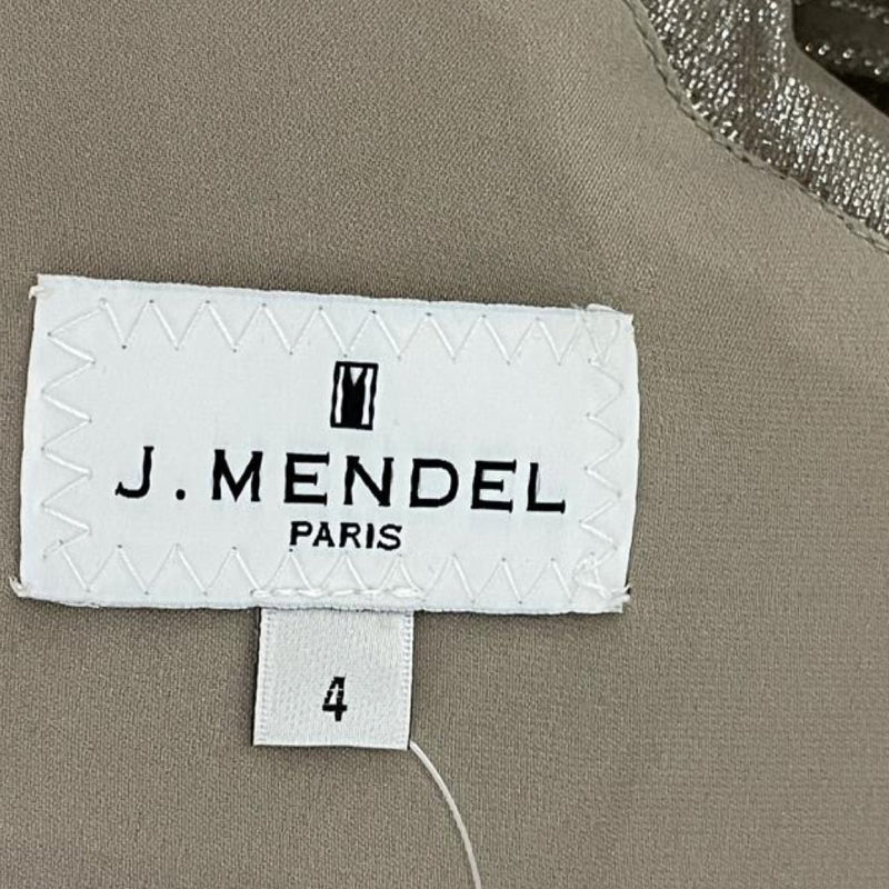 J. MENDEL pearl silver mid-length dress