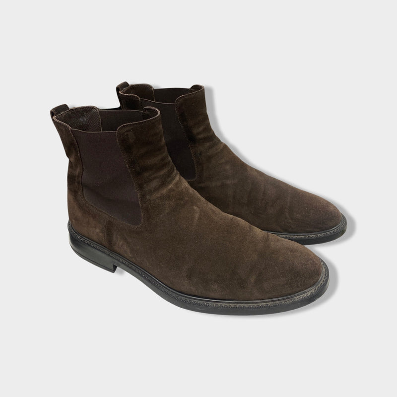 second-hand TOD'S brown suede Chelsea boots | Size EU42.5 UK8.5