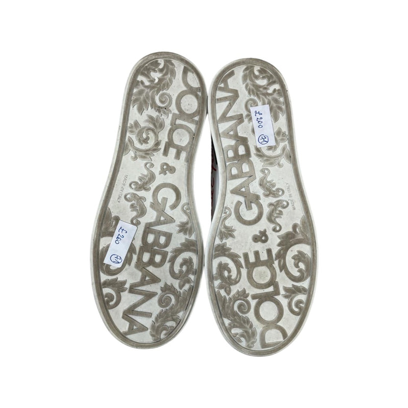 DOLCE&GABBANA white sneakers with multicolour graffiti print
