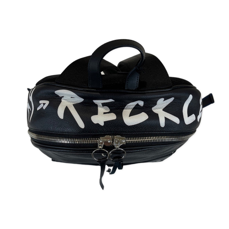 Furla "Stay Reckless" black leather backpack 