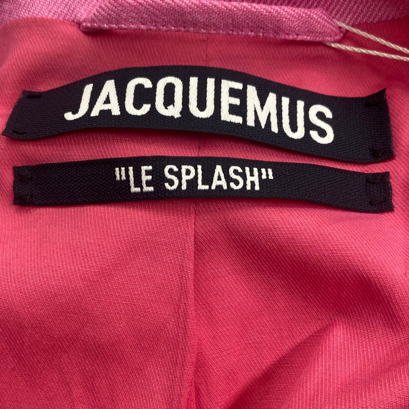 JACQUEMUS LE SPLASH pink oversized linen jacket