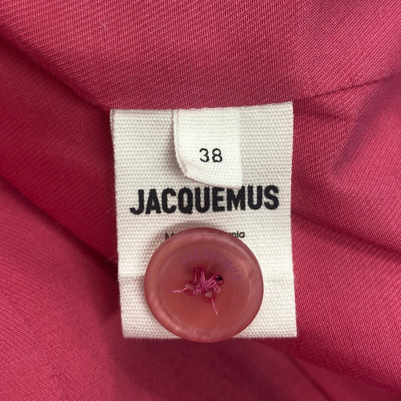 JACQUEMUS LE SPLASH pink oversized linen jacket