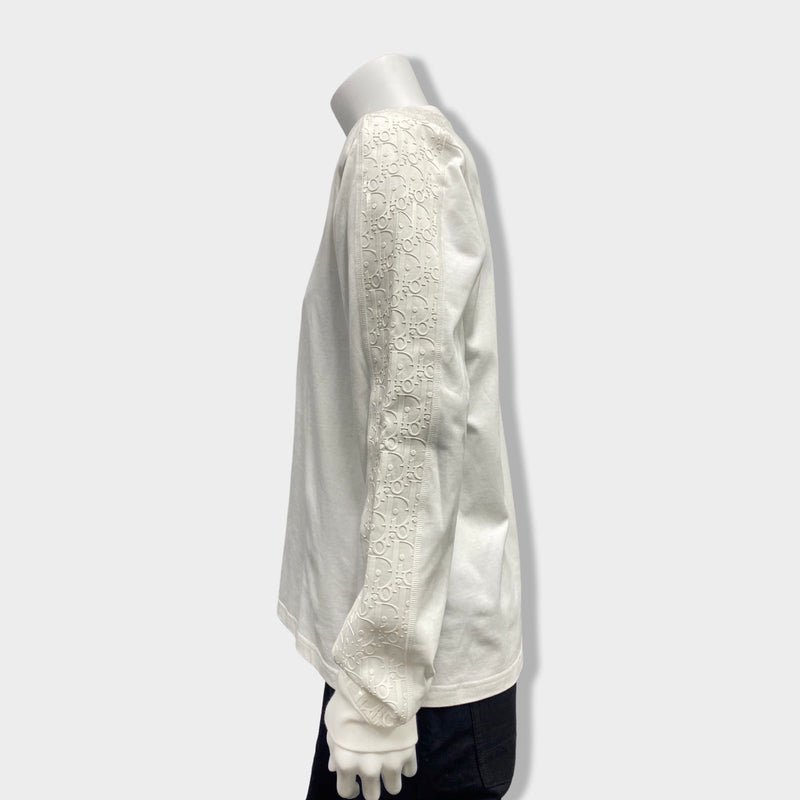 DIOR white cotton sweatshirt