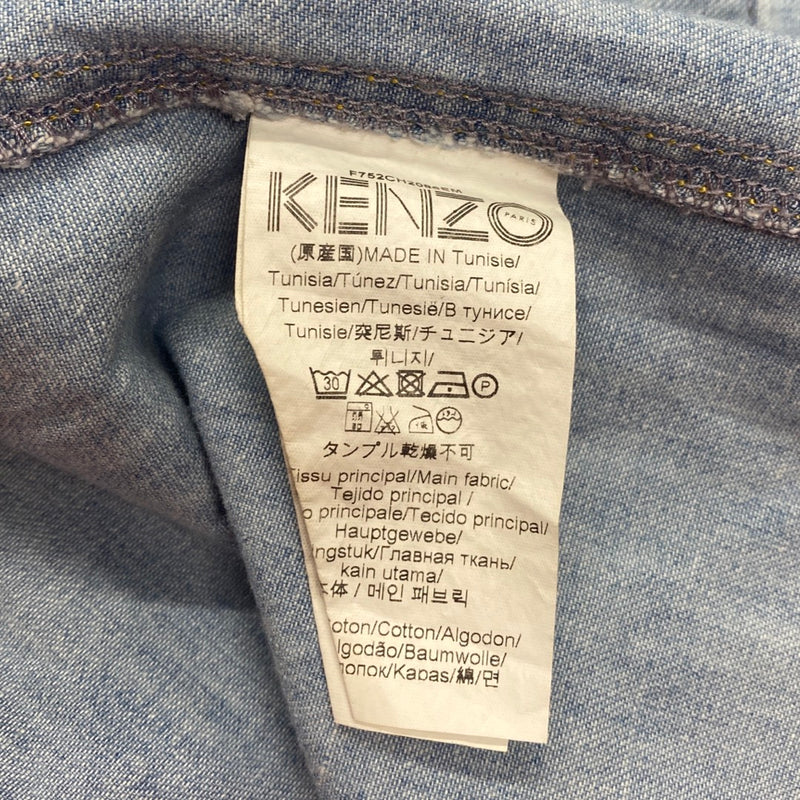 KENZO blue denim shirt with cartoon details
