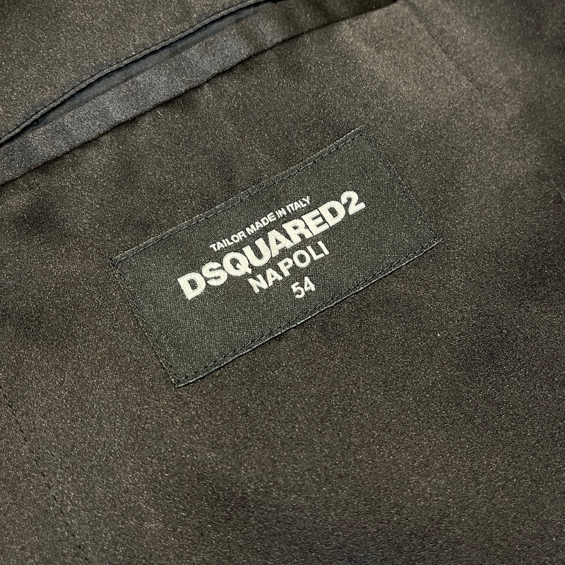 DSQUARED2 black woolen and silk double-breasted evening jacket