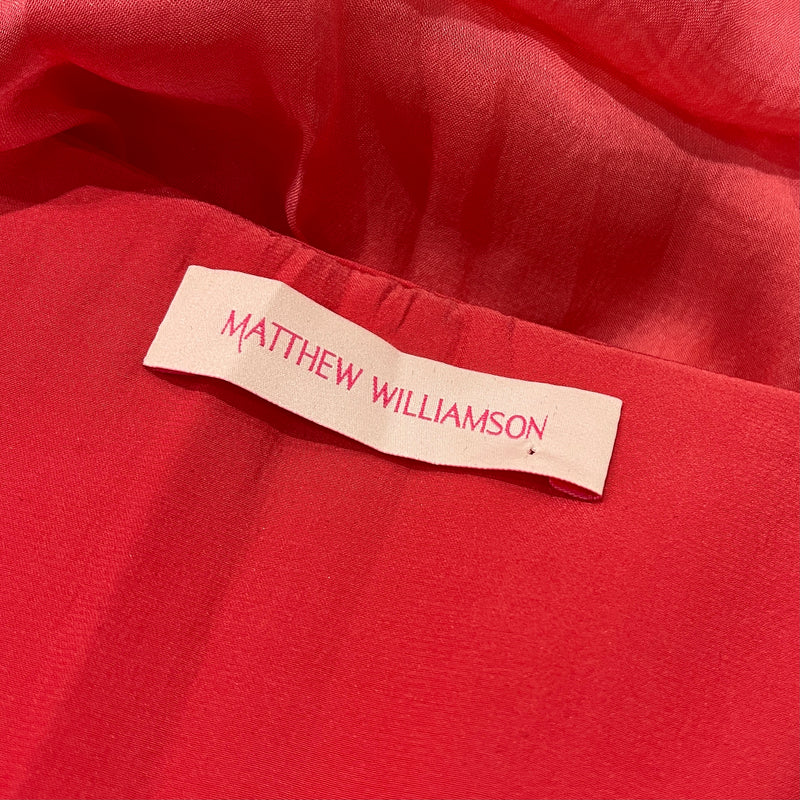 MATTHEW WILLIAMSON pink strapless gown
