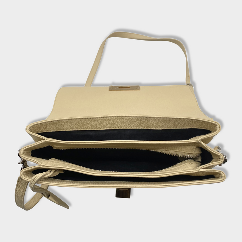 BALENCIAGA ecru leather handbag