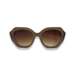 pre-owned TIWI beige and ecru Vega sunglasses