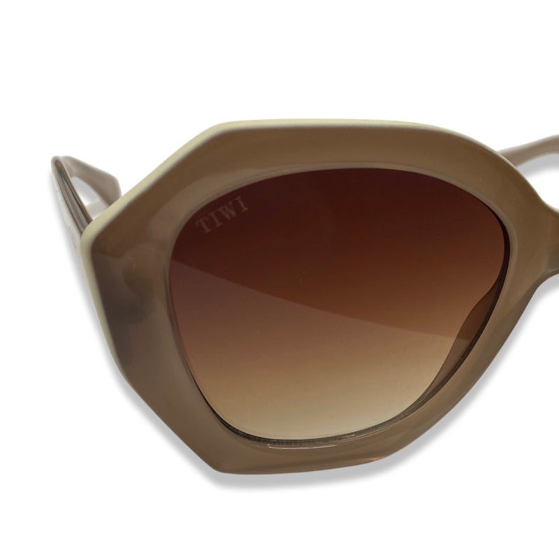 TIWI beige and ecru Vega sunglasses