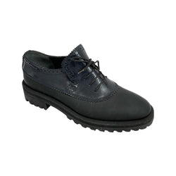 pre-loved BALENCIAGA navy Oxford brogues | Size 35.5