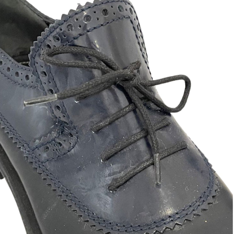BALENCIAGA navy Oxford brogues