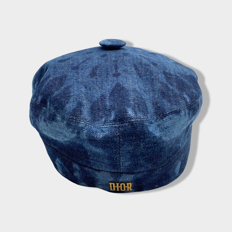 CHRISTIAN DIOR navy denim hat | Size 58