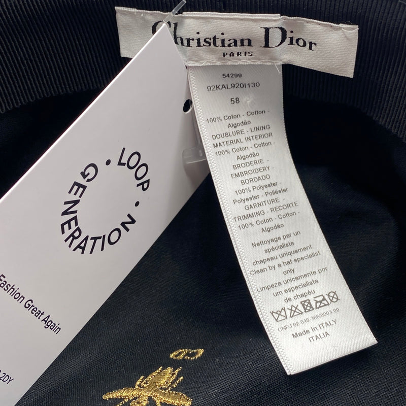 CHRISTIAN DIOR navy denim hat | Size 58