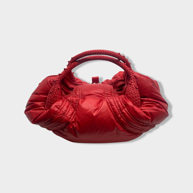 FENDI X MONCLER red spy puffer handbag