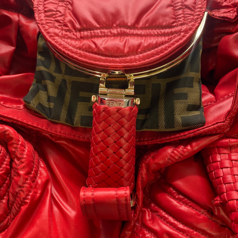 FENDI X MONCLER red spy puffer handbag