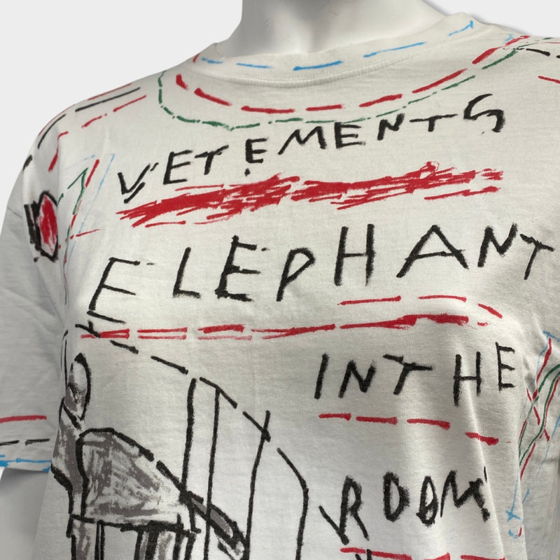 VETEMENTS Elephant in the room cotton T-shirt