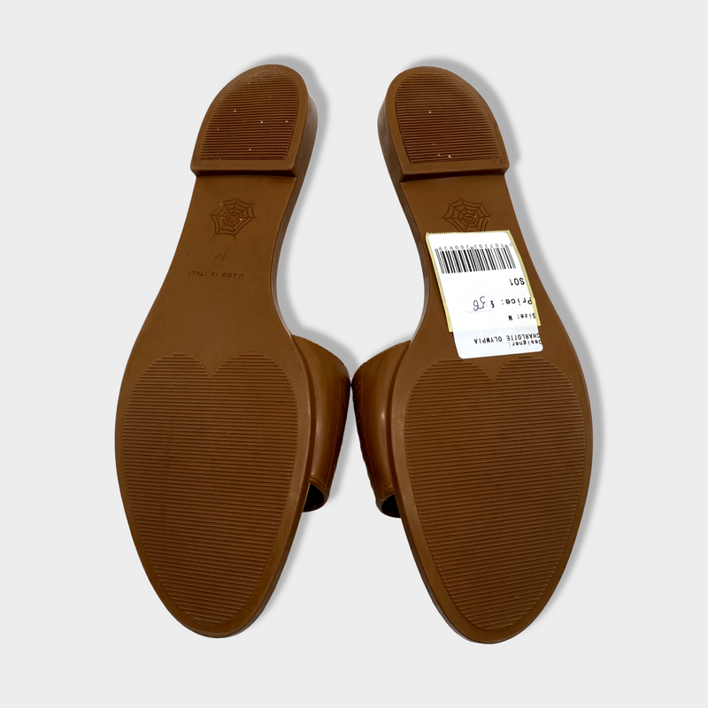 CHARLOTTE OLYMPIA 'HANDS UP' RUBBER SLIDE SANDALS