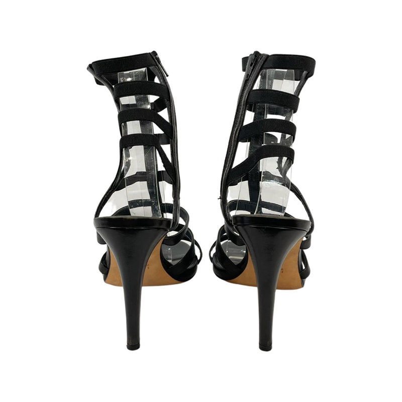 second-hand STUART WEITZMAN black leather sandal heels | Size 37.5