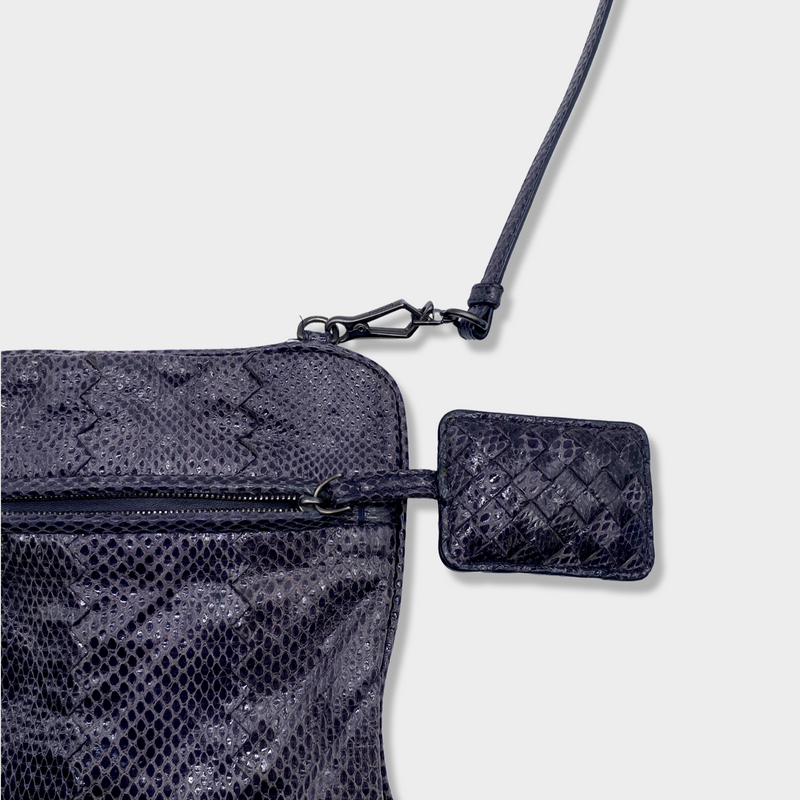 BOTTEGA VENETA purple exotic leather bag