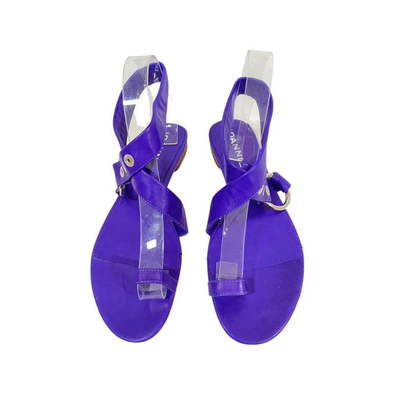 pre-loved IOANNIS purple leather sandals | Size 39
