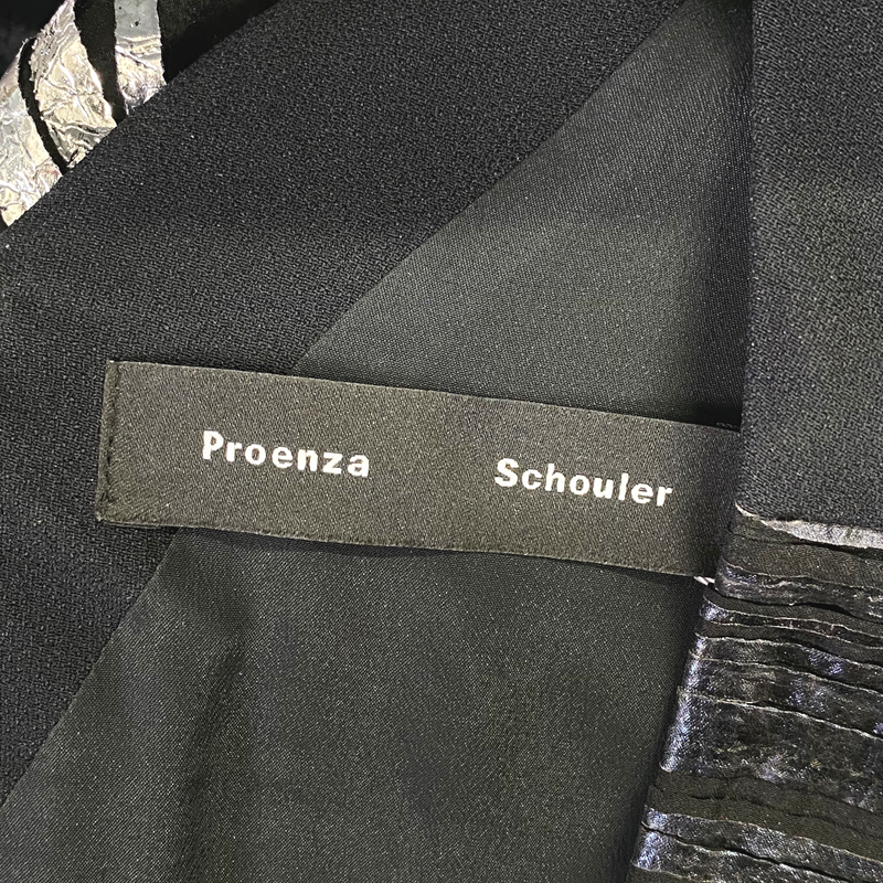 PROENZA SCHOULER metallic effect pleated dress