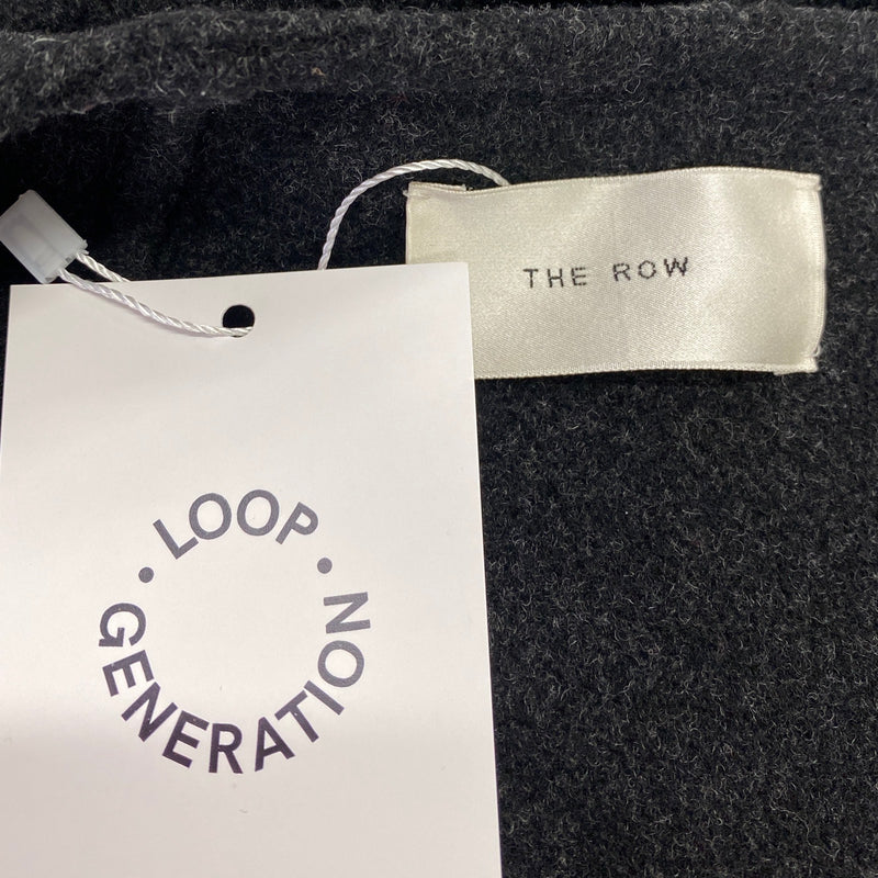 THE ROW dark grey woolen belted coat