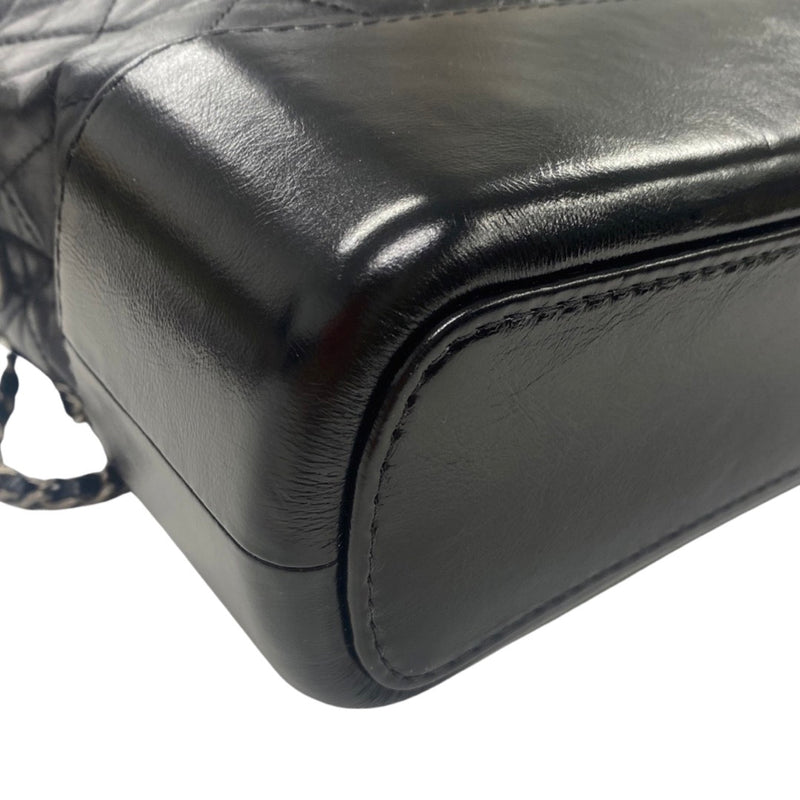 CHANEL Gabrielle black leather hobo bag