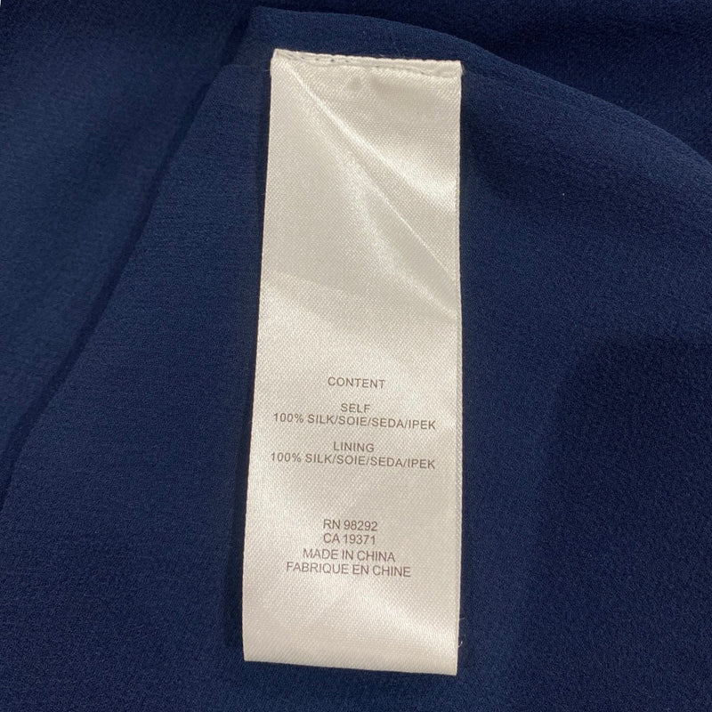 TIBI navy silk belted dress