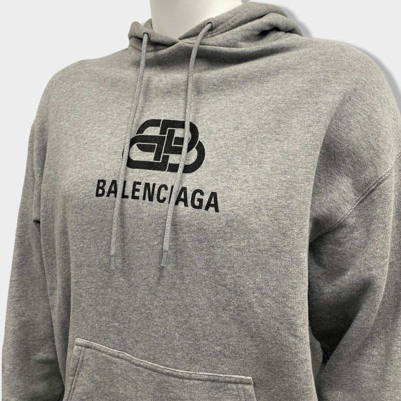 second-hand BALENCIAGA grey cotton hoodie | Size M