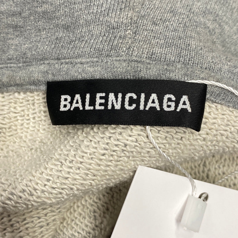 BALENCIAGA grey cotton hoodie