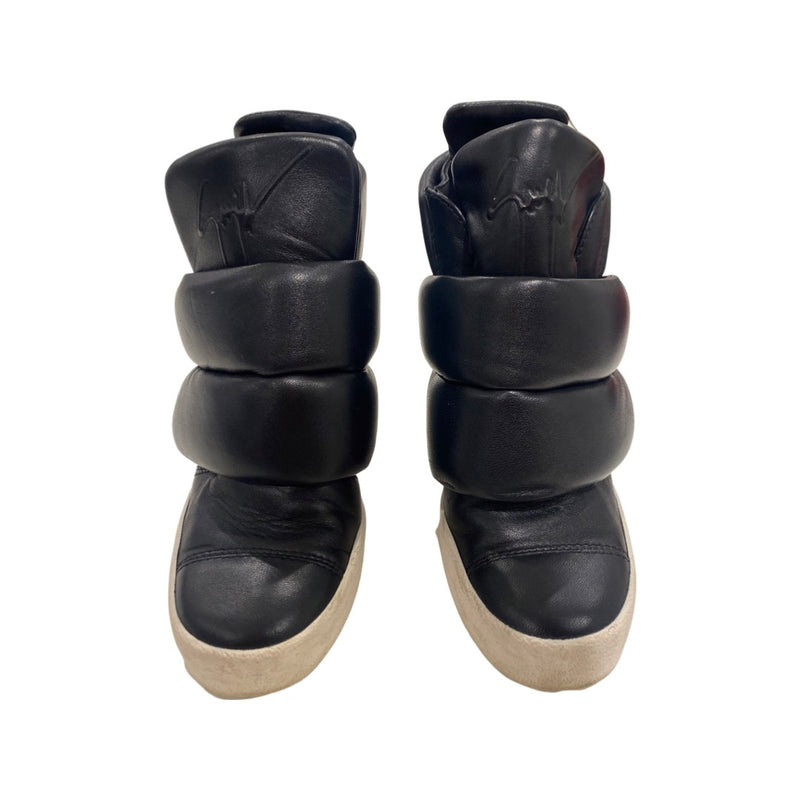 second-hand GIUSEPPE ZANOTTI black leather platform trainers | Size 36